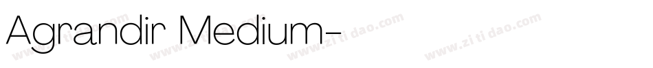 Agrandir Medium字体转换
